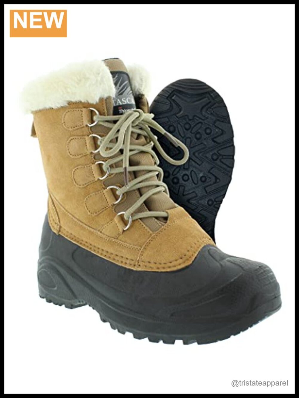 Itasca Cedar II Women's Insulated Waterproof Ankle Snow Boots Lace-Up with Faux
